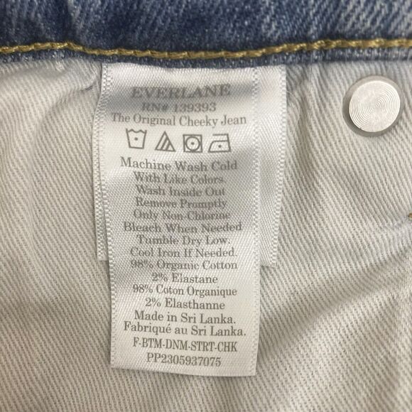 Everlane Original Cheeky Jean 29 Crop Organic Cotton High Rise Vintage Wash - Picture 14 of 15
